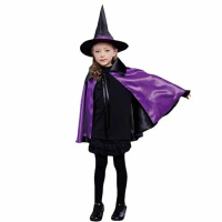 Witch kids costume Halloween kostum anak penyihir nenek sihir - Ungu, 90 cm Pasti Murahnya