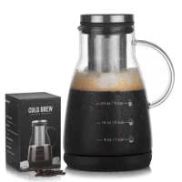 960ml Espresso Maker Cold Brew Iced Coffee Maker Dual Use Filter Coffee&amp;Tea Pot Espresso Ice Drip Maker Glass Pots With Box