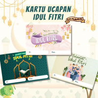 Kartu Ucapan / Sticker Lebaran Idul Fitri Ramadhan Hari Raya Hampers Stiker Parcel
