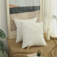 （ISG)  40X40 45X45 50x50 30x50 Corduroy Pillow Cover New Soft Plush Flannel Cushion Cover Fluffy Cou