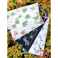 特殊款 淨新醫用口罩 雙色帶 MIT+MD 綠楓葉 橘楓葉 灰麻葉 黑底白麻葉 30入裝 口罩 一次性拋棄