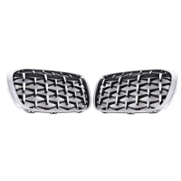 Car Diamond Front Kidney Grille Silver For-BMW F48 F49 X1 2016-2019