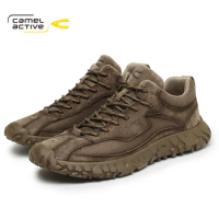 Camel Active Men Outdoor Sneakers Lace-up Autumn New Breathable Man Genuine Leather Men's Trend Casual Shoes DQ120187