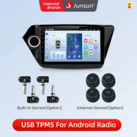 Junsun USB Tire Pressure Monitoring Alarm System TPMS With 4 Internal Sensors for Junsun Android Car DVD Player Navigation