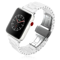 Link bracelet for apple watch bands 5 4 44mm 40mm luxury ceramic correa for iwatch strap series 3 42mm 38mm watchbands correa