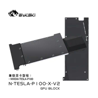Bykski Full Cover Water Cooling All Metal GPU Block for NVIDIA TESLA-P100 N-TESLA-P100-X-V2
