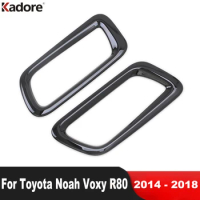 Car Front Inner Door Handle Bowl Cover Trim For Toyota Noah Voxy R80 2014 2015 2016 2017 2018 Black Interior Molding Accessories