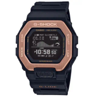 【CASIO 卡西歐】G-SHOCK 智慧型藍芽錶款G-SQUAD系列/46mm/黑金(GBX-100NS-4)