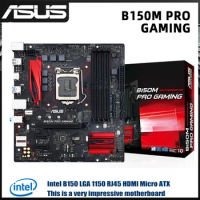ASUS B150M PRO GAMING Intel B150 LGA 1151 Motherboard DDR4 64GB PCI-E 3.0 M.2 USB3.0 HDMI Micro ATX For 6 Gen Core cpu New