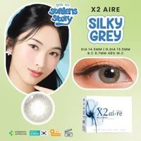 X2 AIRE Softlens - Silky Grey Softlens Warna Bulanan -2.50