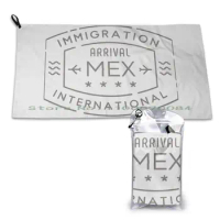 Mex , Mexico City , Mexico Airport Immigration International Arrival Passport Stamp Quick Dry Towel Gym Sports Bath Portable