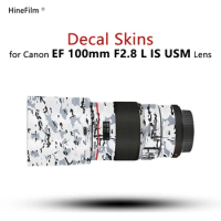 for Canon EF100F2.8 MARCO Lens Sticker Decal Skin For Canon EF 100mm f/2.8L IS USM Protector Coat 100F2.8 Lens Wrap Cover Film