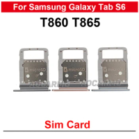 For Samsung Galaxy Tab S6 T865 T860 Sim Tray SIM Card MicroSD Holder Socket Slot Repair Replacement Parts