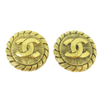 CHANEL 香奈兒 金色 金屬 鍍金 Vintage 耳環 【二手名牌BRAND OFF】