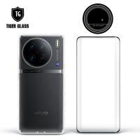 T.G vivo X90 Pro 手機保護超值3件組(透明空壓殼+3D鋼化膜+鏡頭貼)