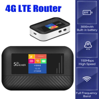 4G LTE Router Mobile Hotspot Router LCD Display Mobile WiFi Hotspot 150Mbps Internet Router 3000mah Battery for EU Asia Brazil