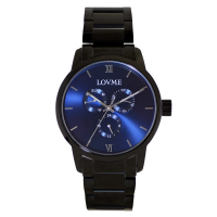 【LOVME】072紳士質感不鏽鋼三眼手錶(VS1072M-33-L21)
