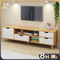 RH5-4.6Ft Kabinet TV Kabinet TV Dudukan TV Kayu Berdiri TV Konsol TV Dudukan TV Putih Loker Me