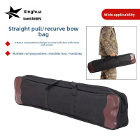 Padded Archery Bow Case Heavy Duty Waterproof Canvas Bag with Shoulder Strap, Multi Pocket Bow & Arr