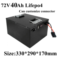 Waterproof Lithium 72v 40ah Lifepo4 Battery BMS 24S for 4000w 3500w Bicycle Bike Scooter Forklift Vehicle +5A Charger