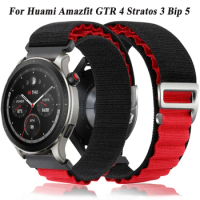 Replacement 22mm Watchband For Amazfit GTR 4 3 Pro 2 2e / Amazfit GTR 47mm Nylon Strap Bracelet ремешок correa GTR3 Bip 5 Band