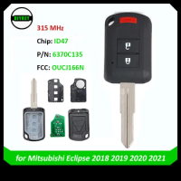 DIYKEY Remote Head Car Key With 2+1 3 Buttons 315MHz ID47 Chip for Mitsubishi Eclipse 2018 2019 2020 2021 Fob OUCJ166N 6370C135