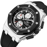 Jam Tangan Pria EVANS JAYDEN 9560 ORIGINAL Strap Rubber Silicon Kaca Sapphire Chronograph Water Resi