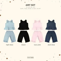 BOHOPANNA - AMY SET - SETELAN ANAK 7-8Y LACE PINK