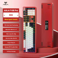 [AULA F108 Pro]Bàn phím cơ AULA F108Pro 3 mode kết nối - Phiên bản nâng cấp full size có núm xoay và