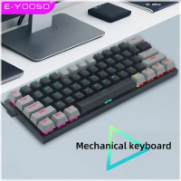 E-Yooso Z-11 61-Key Mechanical Keyboard Wired Ome Height Keycap Tray Mount Hull Construction Hot-Swa