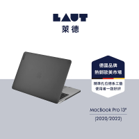 【LAUT 萊德】Macbook Pro 13吋（2020/2022）霧面筆電保護殼-黑(適用M1/M2電腦殼)