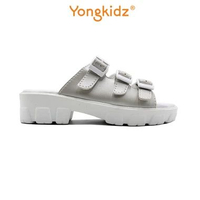 YONGKIDZ KANYA SANDAL ANAK PEREMPUAN SANDAL SLIP ON LUCU KOREA STYLE OL-DD48809-BF 31 Silver