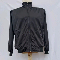 JAKET TRACKTOP TRACK SUIT CASUAL HITAM POLOS PRIA WANITA