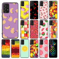 Phone Case for Samsung Galaxy A35 A55 A54 A15 A25 A05s A05 A22 A24 A52 A33 A34 M34 M14 M54 M23 Fruit Banana Pineapple Watermelon
