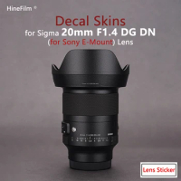 Sigma 20 f1.4 E mount Lens Decal Skins Protective Wrap Film for Sigma 20mm F1.4 DG DN Lens Protector Anti-scratch Cover Skins