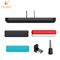 GuliKit NS07 Route Air Wireless Bluetooth Adapter Audio USB-C Transmitter with Microphone for the Nintend Switch/Lite PS4 PS5