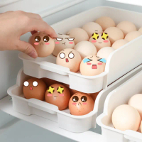 【Dagebeno荷生活】可疊加15格抽屜式雞蛋盒 耐低溫防碰撞立式存放蛋盒(1層)