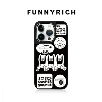FUNNYRICH藝術家聯名soso summer適用iPhone16ProMax手機殼蘋果15plus新款磁吸保護套14防摔男女小眾個性黑白