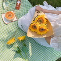 仿真花束 向日葵仿真花ins拍照花太陽花花束道具裝飾品野餐拍照旅游手捧花