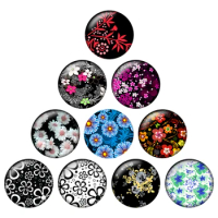 24pcs/lot Round Glass Cabochon 10mm 12mm 14mm 16mm18mm20mm25mm Floral Photo DIY Crafts Fashion Jewelry Making Findings H110-H116