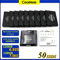 50PCS CeaMere Ssd SSD Hard Drive Disk 2.5 INCH SATA 3.0 SSD 120GB 128GB 256GB 512GBHDD 1TB Internal SSD For Laptop Desktop