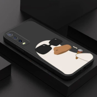Phone Case For Vivo Y35 Y30 Y50 V20 E V21 V21E V20 V20SE V23E V25 PRO 4G 5G cute duck smoking