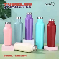 Tumbler Premium Stainless Steel 4 sisi 500ml mirip Corkcicle SILVER