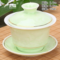 喜茶杯茶蓋碗茶杯茶碗大號單個三才泡茶白瓷功夫茶具耐熱紫砂陶瓷
