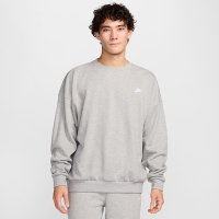 NIKE 長袖上衣 男款 大學T 運動 毛圈布 AS M NK CLUB FT OVERSIZED CREW 灰 HJ1820-063 (3S4004)