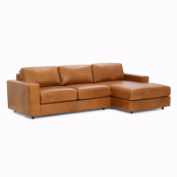 Sofa L, sofa Minimalis bahan kulit