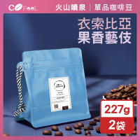 CoFeel 凱飛鮮烘豆衣索比亞果香藝伎咖啡豆一磅-淺中烘焙(227gx2袋)