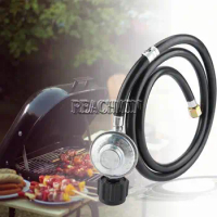 Propane Gas Regulator Adapter Low Pressure Valve with 1.5m Hose for LP/LPG BBQ Oven Stove