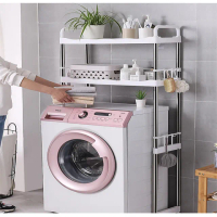 【fioJa 費歐家】新款不銹鋼洗衣機置物架 落地型(質感好 更穩固、承重更強)
