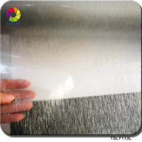 TSAUTOP Size 0.5m X 20m Hydrographic Dipping Wood Water Transfer Printing Film Brushed Silver wdf113L